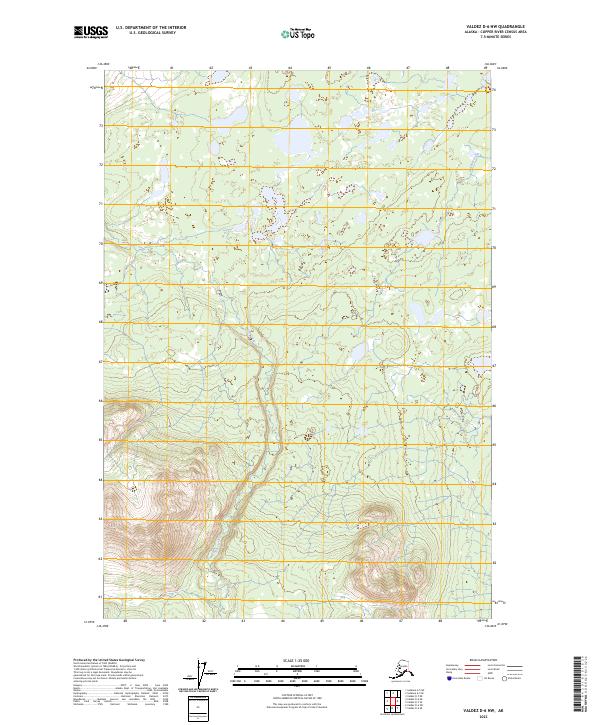 Valdez D-6 NW topographic map thumbnail