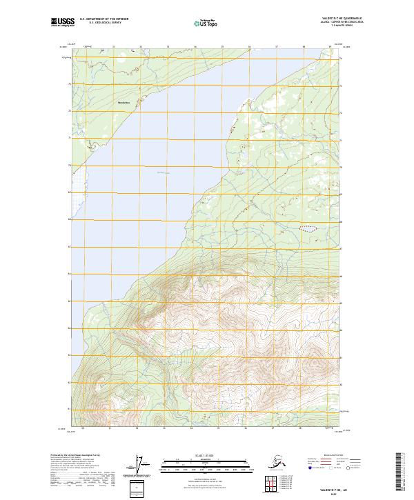 Valdez D-7 NE topographic map thumbnail