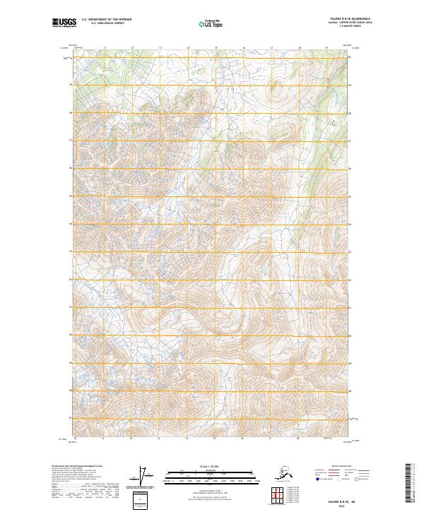 Valdez D-8 SE topographic map thumbnail