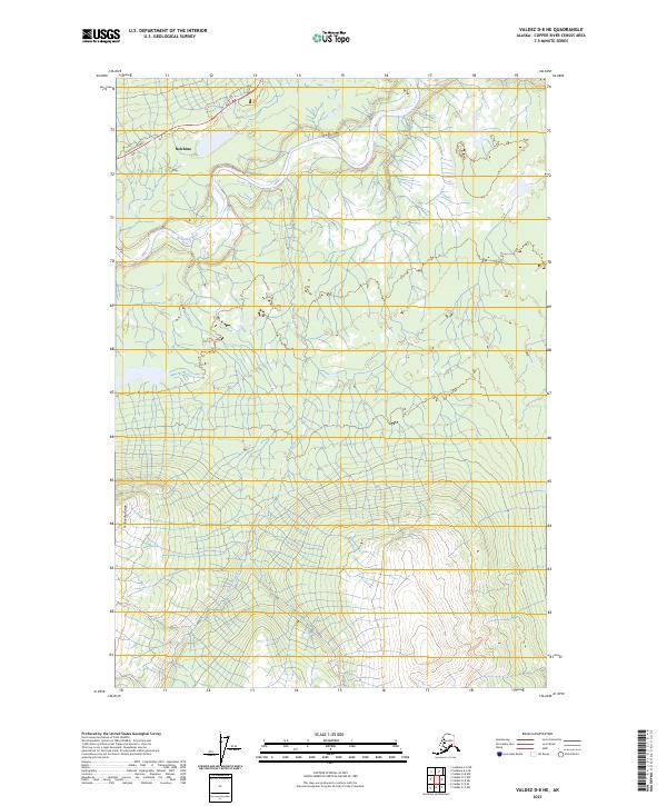 Valdez D-8 NE topographic map thumbnail