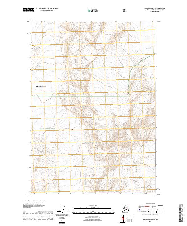 Anchorage A-5 SE topographic map thumbnail