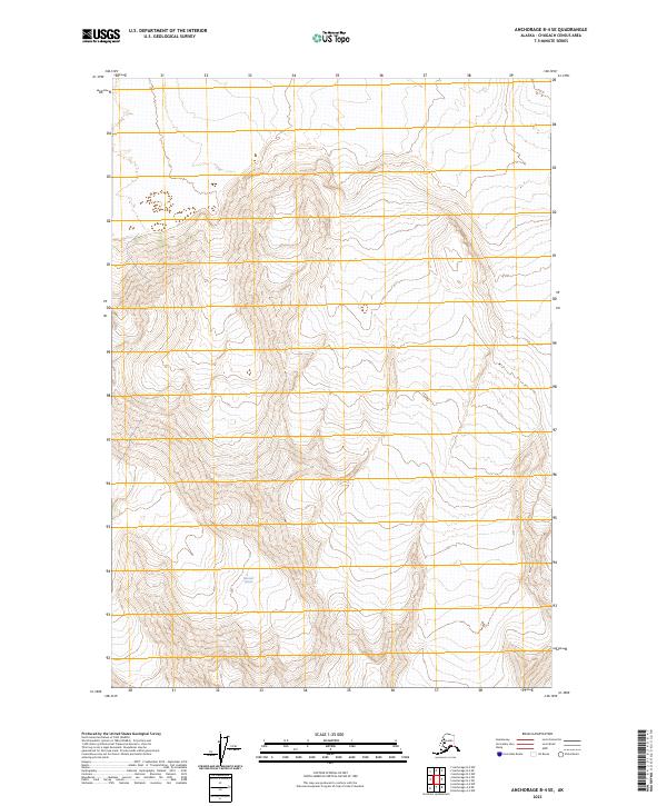 Anchorage B-4 SE topographic map thumbnail