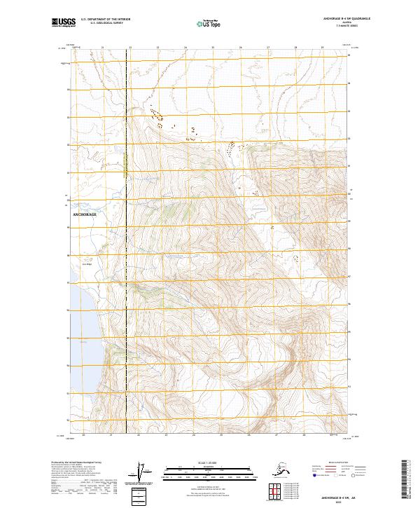 Anchorage B-4 SW topographic map thumbnail