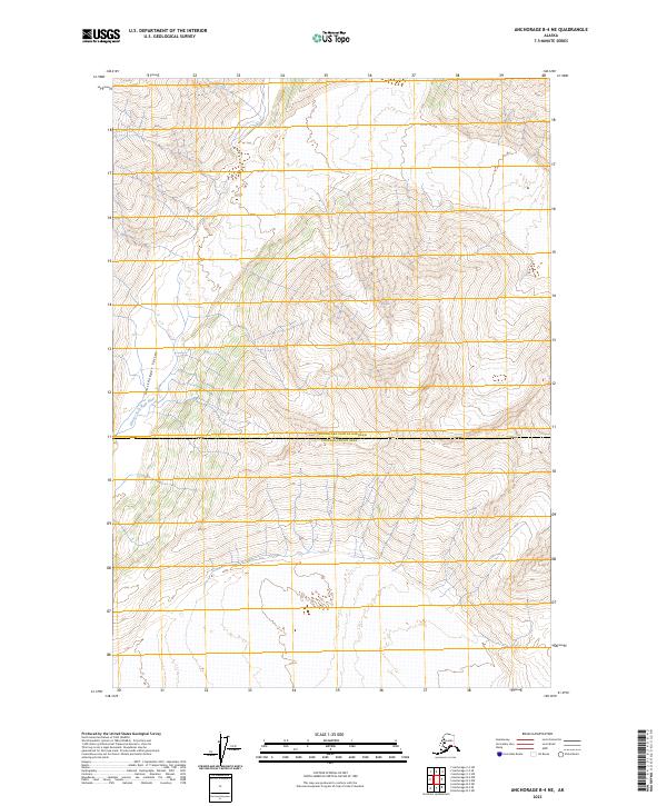 Anchorage B-4 NE topographic map thumbnail