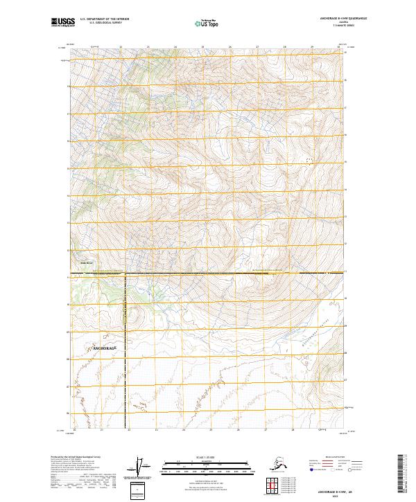 Anchorage B-4 NW topographic map thumbnail