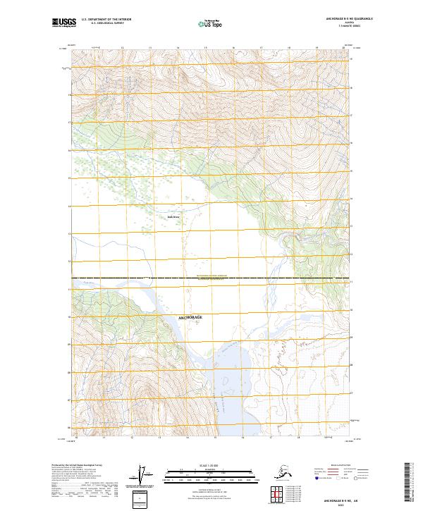 Anchorage B-5 NE topographic map thumbnail