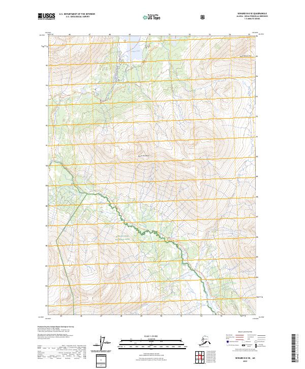 Seward B-8 SE topographic map thumbnail