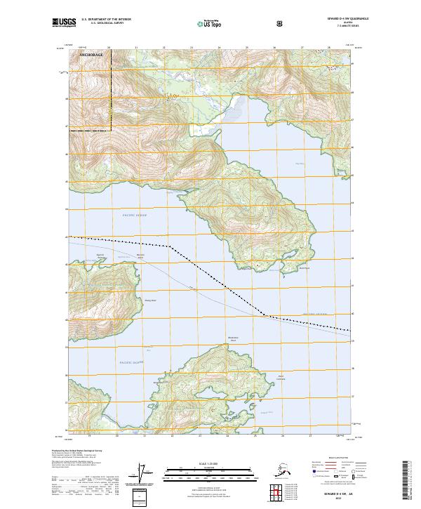 Seward D-4 SW topographic map thumbnail