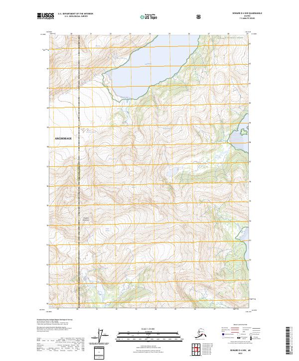 Seward D-4 NW topographic map thumbnail