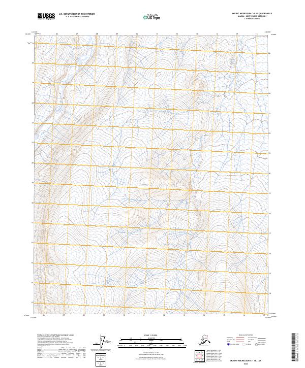 Mount Michelson C-1 SE topographic map thumbnail