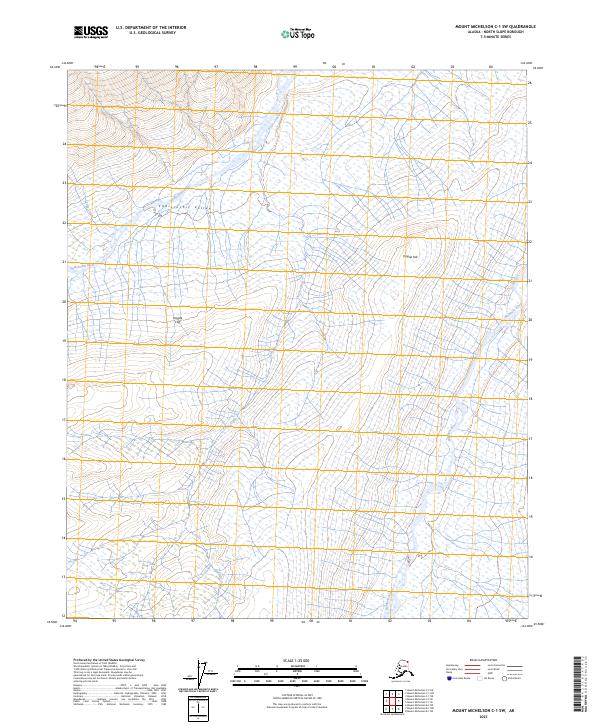 Mount Michelson C-1 SW topographic map thumbnail