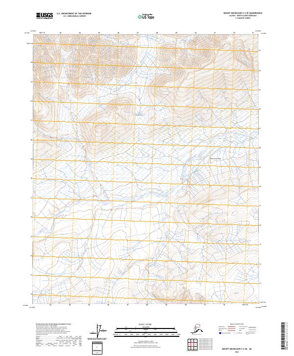 Mount Michelson C-2 SE topographic map thumbnail