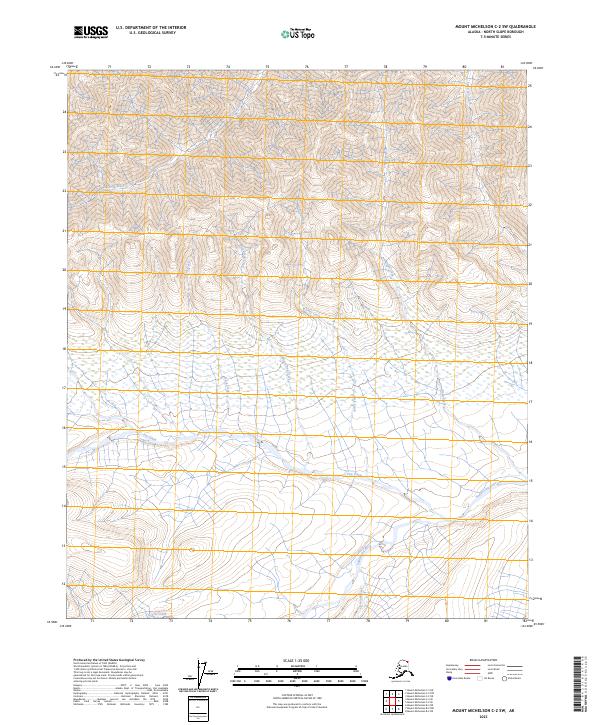 Mount Michelson C-2 SW topographic map thumbnail