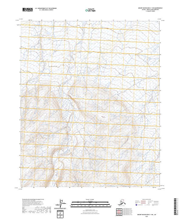 Mount Michelson C-1 NE topographic map thumbnail