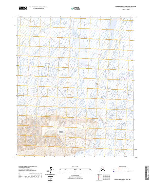 Mount Michelson C-1 NW topographic map thumbnail