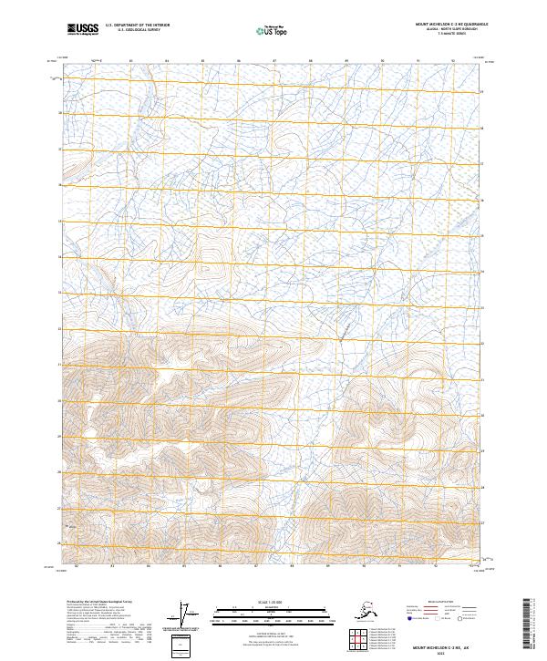 Mount Michelson C-2 NE topographic map thumbnail