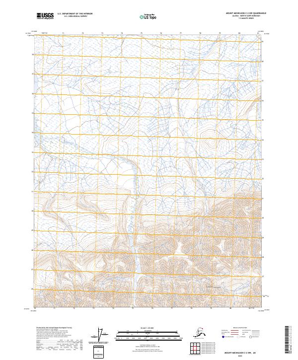 Mount Michelson C-2 NW topographic map thumbnail