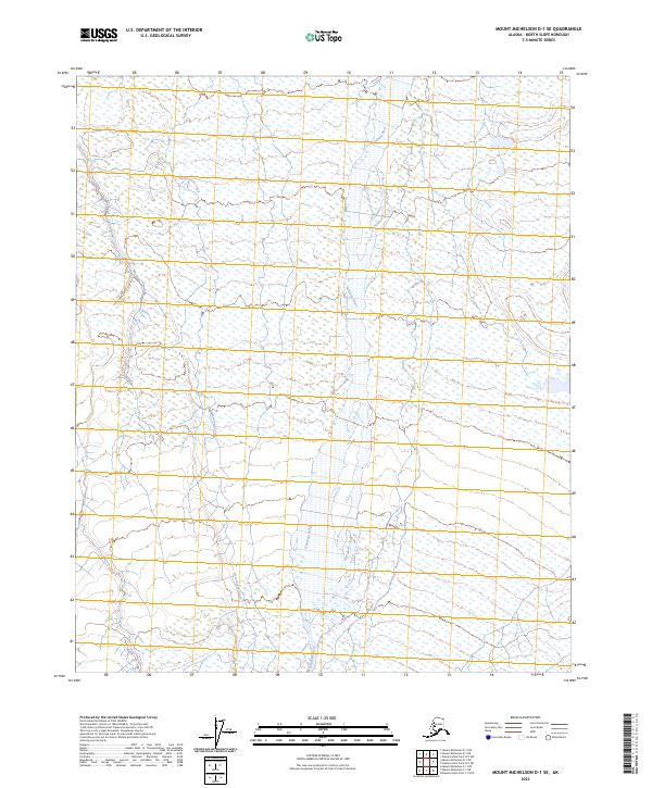 Mount Michelson D-1 SE topographic map thumbnail