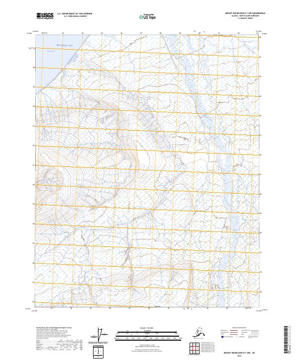 Mount Michelson D-1 NW topographic map thumbnail