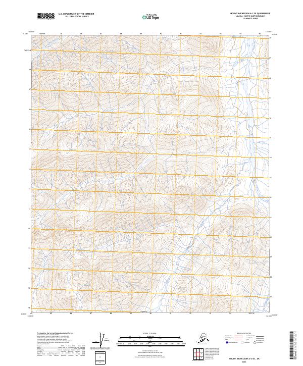 Mount Michelson A-2 SE topographic map thumbnail