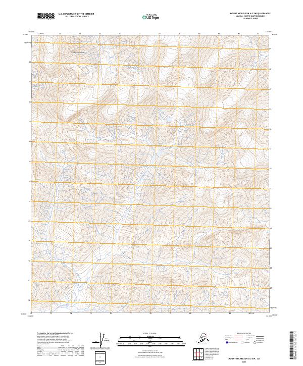 Mount Michelson A-2 SW topographic map thumbnail