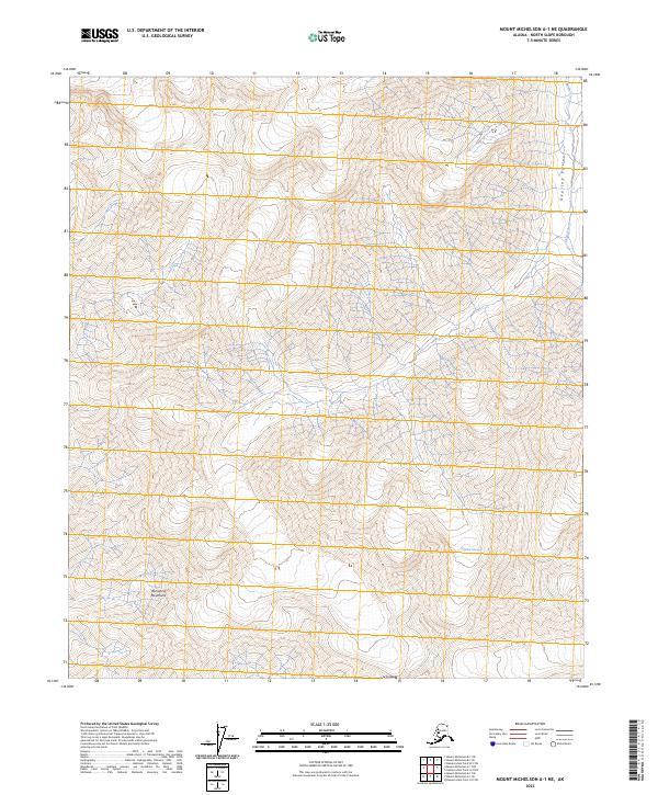 Mount Michelson A-1 NE topographic map thumbnail