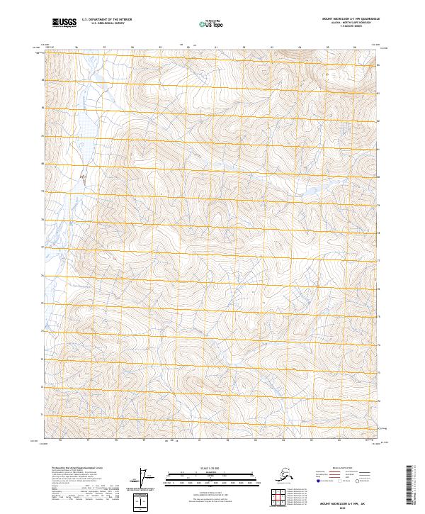 Mount Michelson A-1 NW topographic map thumbnail