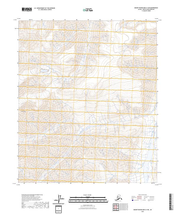 Mount Michelson A-2 NE topographic map thumbnail