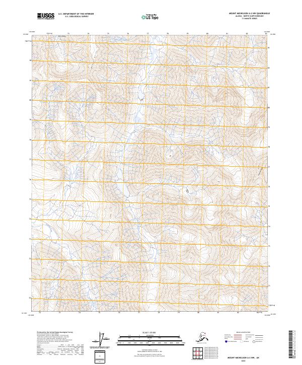 Mount Michelson A-2 NW topographic map thumbnail