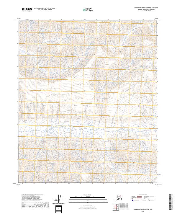 Mount Michelson A-3 NE topographic map thumbnail
