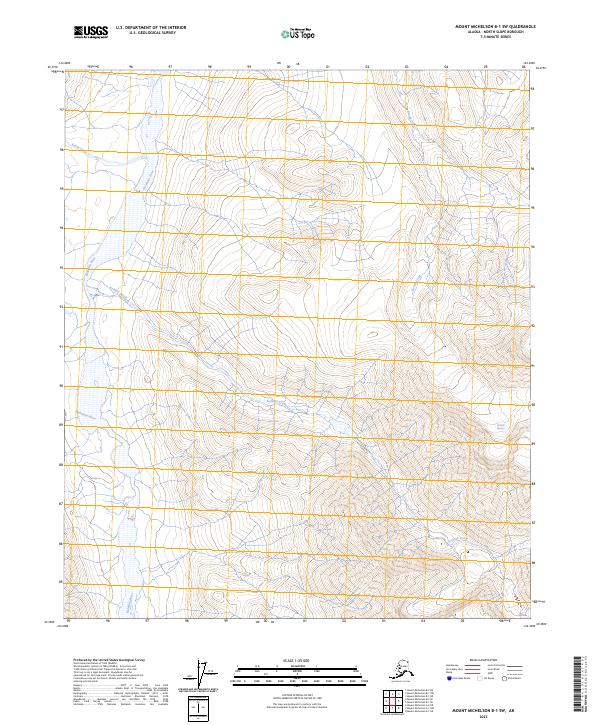 Mount Michelson B-1 SW topographic map thumbnail