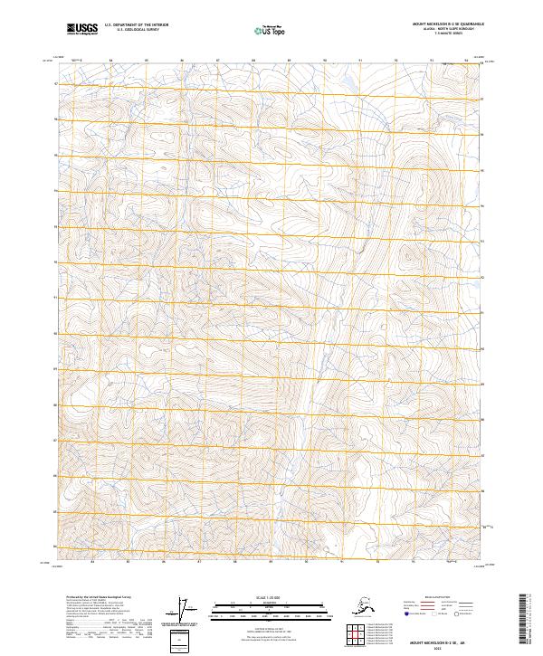 Mount Michelson B-2 SE topographic map thumbnail