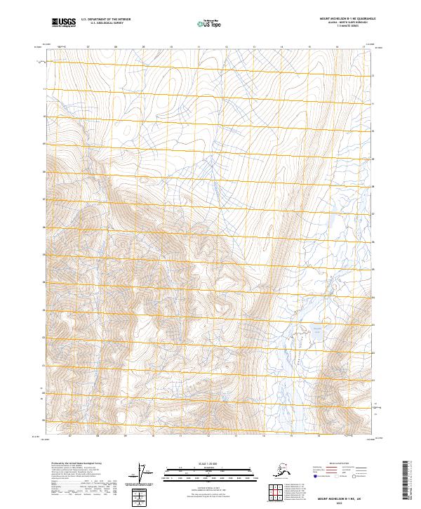 Mount Michelson B-1 NE topographic map thumbnail