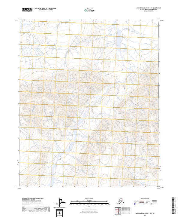 Mount Michelson B-1 NW topographic map thumbnail