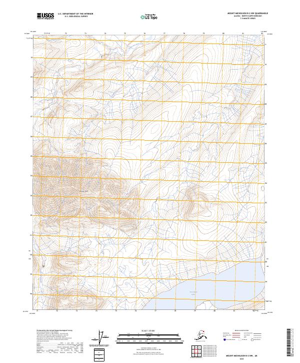 Mount Michelson B-2 NW topographic map thumbnail