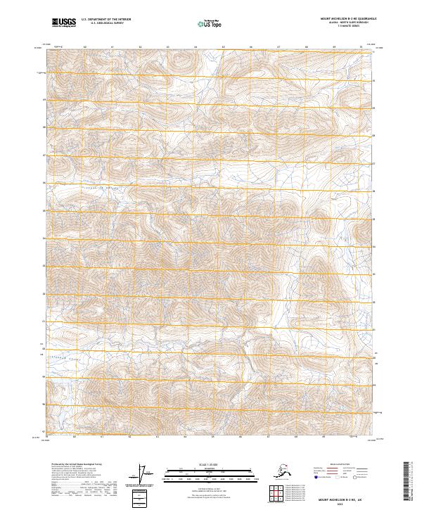 Mount Michelson B-3 NE topographic map thumbnail