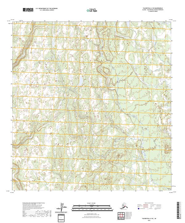 Talkeetna A-2 SE topographic map thumbnail