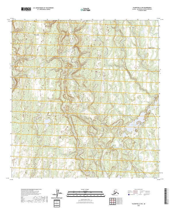 Talkeetna A-2 NE topographic map thumbnail