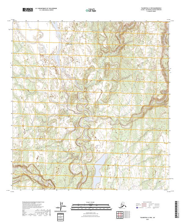 Talkeetna A-2 NW topographic map thumbnail