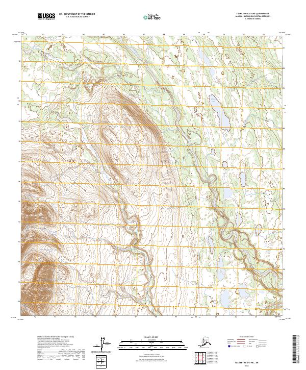 Talkeetna A-3 NE topographic map thumbnail
