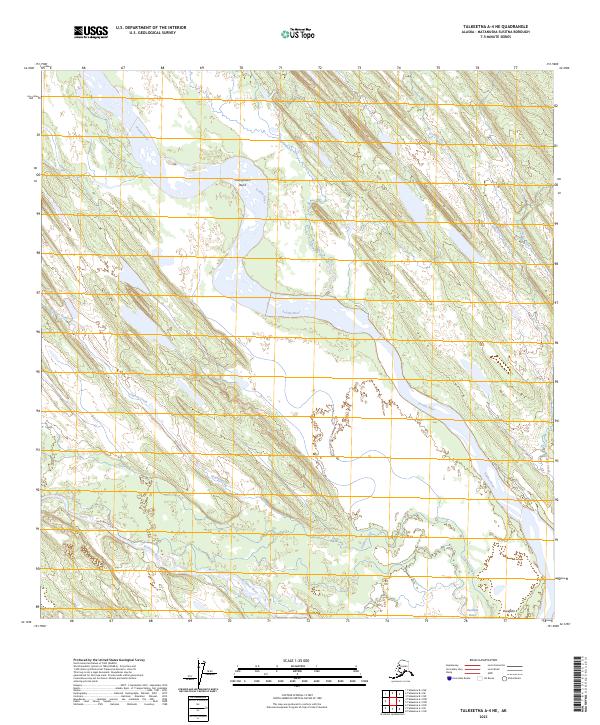 Talkeetna A-4 NE topographic map thumbnail