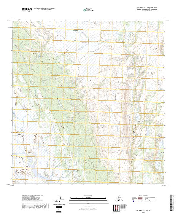 Talkeetna B-2 SW topographic map thumbnail