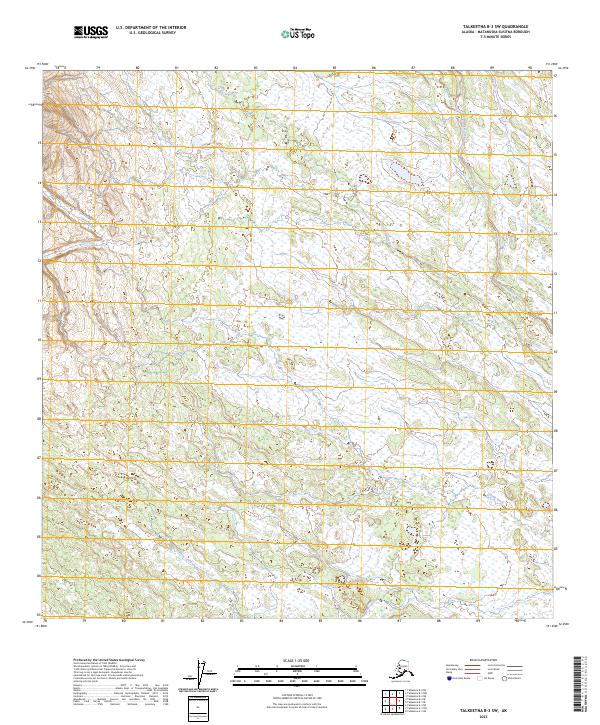 Talkeetna B-3 SW topographic map thumbnail