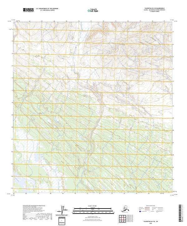 Talkeetna B-4 SE topographic map thumbnail