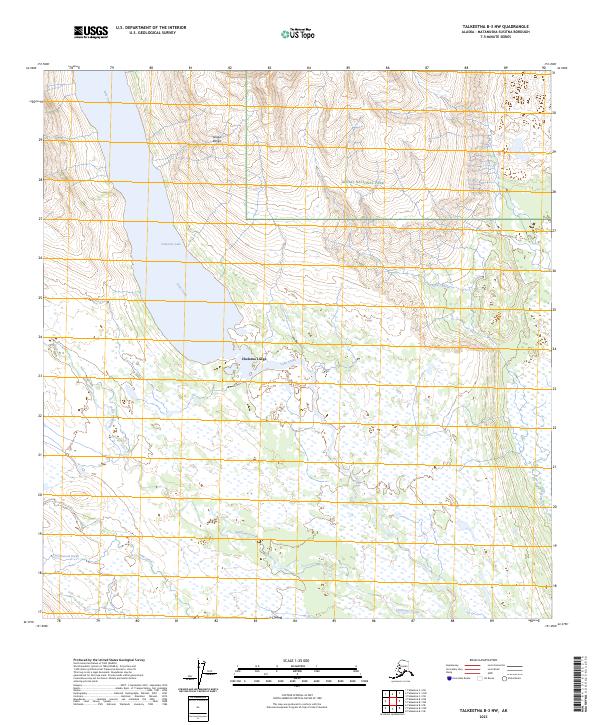 Talkeetna B-3 NW topographic map thumbnail