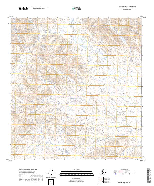 Talkeetna B-4 NE topographic map thumbnail