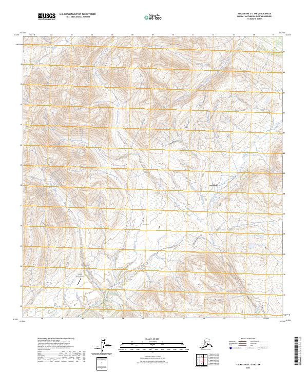 Talkeetna C-2 SW topographic map thumbnail