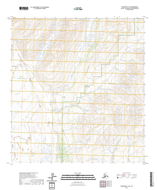 Talkeetna C-3 SE topographic map thumbnail