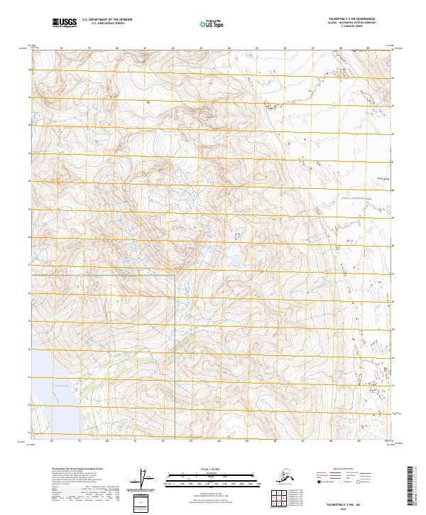 Talkeetna C-3 SW topographic map thumbnail