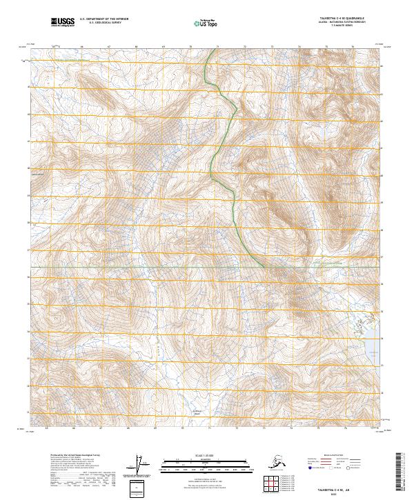 Talkeetna C-4 SE topographic map thumbnail